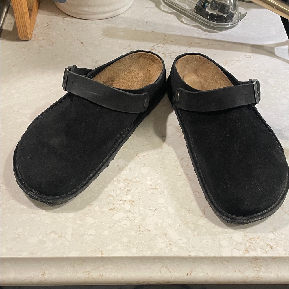 Birkenstock Black Suede Slip-On Loafers